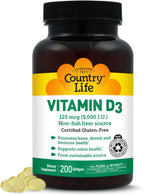Vitamina D3 5000 UI - Colecalciferol, Country Life
