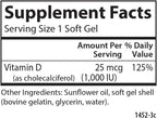 Carlson Vitamina D3 1000 UI (25 mcg) - 250 Cápsulas Blandas