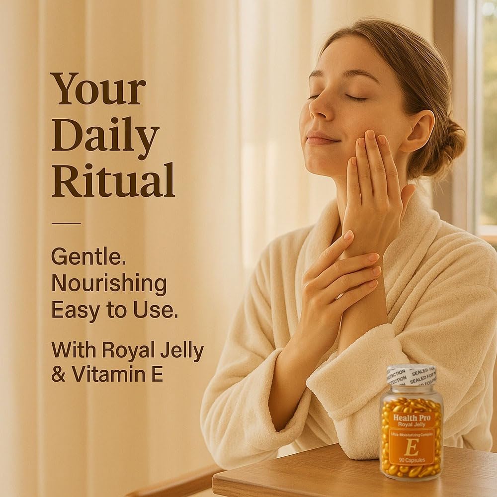 Nu-Health Cápsulas de Vitamina E y Jalea Real para la Piel, 90 uds