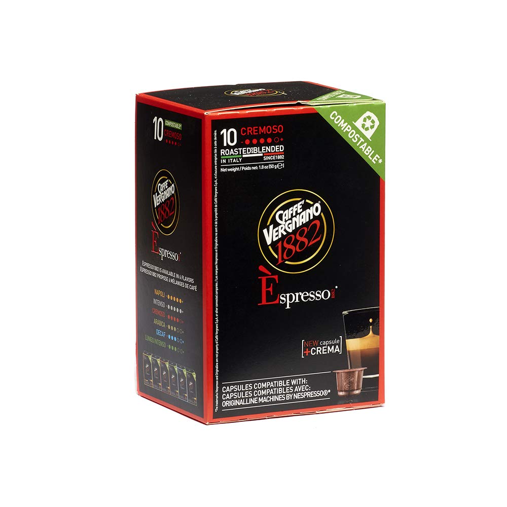 Caffe Vergnano Cremoso Cápsulas Compatibles Nespresso OriginalLine - 50 Cápsulas