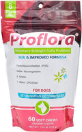 Proflora Probióticos para Perros - Apoyo Digestivo e Inmunitario, 60 Masticables Blandos