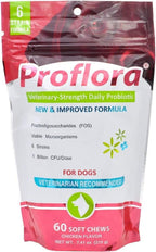 Proflora Probióticos para Perros - Apoyo Digestivo e Inmunitario, 60 Masticables Blandos
