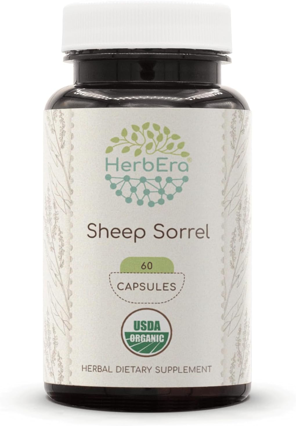 HerbEra Sheep Sorrel USDA Orgánico 60 Cápsulas
