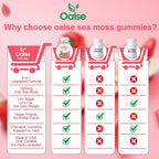 OALSE Gominolas de Sea Moss 8 en 1 - 1800mg Musgo Marino, Clorofila, Vitamina C, D3 y Zinc