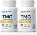 Puregen Labs TMG 750 mg – Trimetilglicina – No OGM, Sin Gluten ni Lácteos – 2 Envases | 120 Cápsulas Vegetarianas