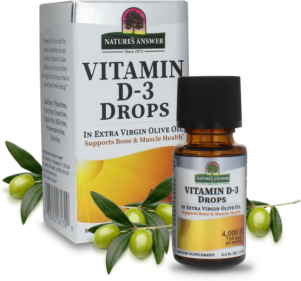 Nature's Answer Platinum Vitamina D3 4000 UI – Suplemento Líquido en Gotas