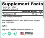 Peak Pure & Natural Peak PS Fosfatidilserina 100 mg - Sin soja - 30 Cápsulas blandas