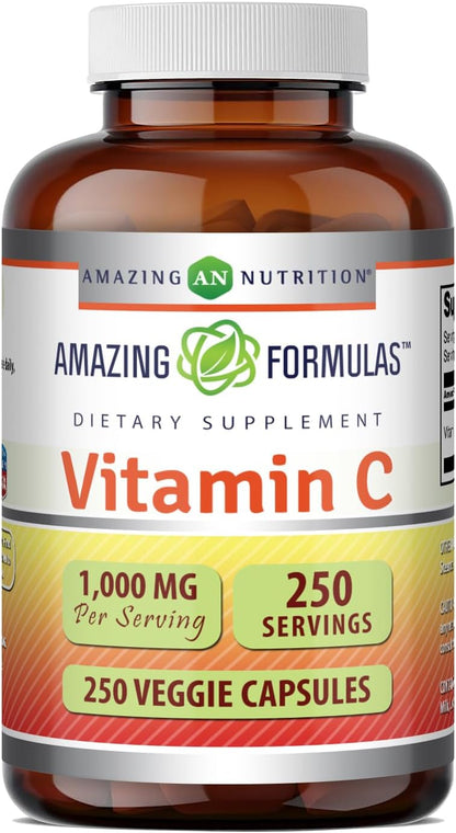 Amazing Formulas Vitamina C 1000 mg | Cápsulas Vegetales | No Transgénico | Sin Gluten | 100 Cápsulas – Image 7
