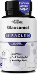 Real Science Glaucomol Miracle - Suplemento Ocular Natural con Vitaminas C, D y B12 para Apoyo del Nervio Óptico y Circulación Ocular – 60 Cápsulas