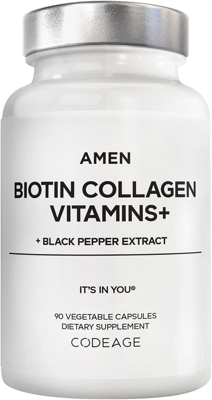Amen Biotin Collagen Vitamins+ Biotina – El metabolismo energético normal. – Image 1