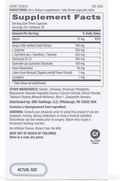GNC Preventive Nutrition Fórmula para Presión Arterial Saludable - 90 Cápsulas – Image 3