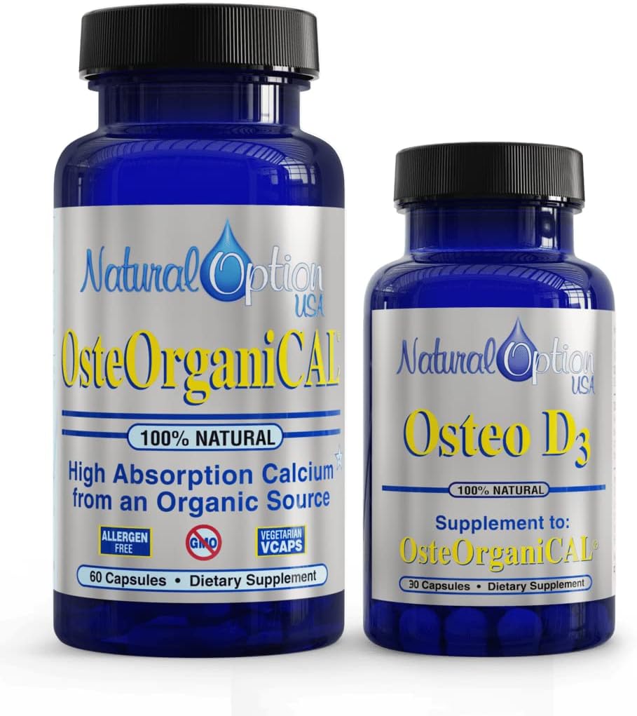 OsteOrganiCAL® & Osteo D3 (Pack de 6 Kits) - Calcio de Algas Marinas, Magnesio y Vitamina D3