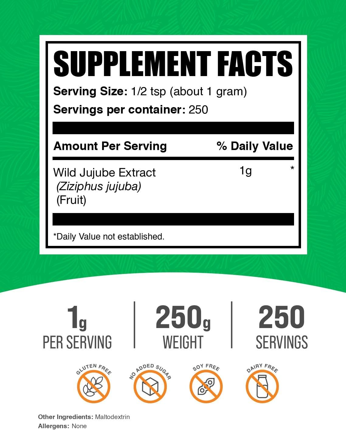 Extracto de Azufaifa Silvestre en Polvo - 250g (8.8 oz)