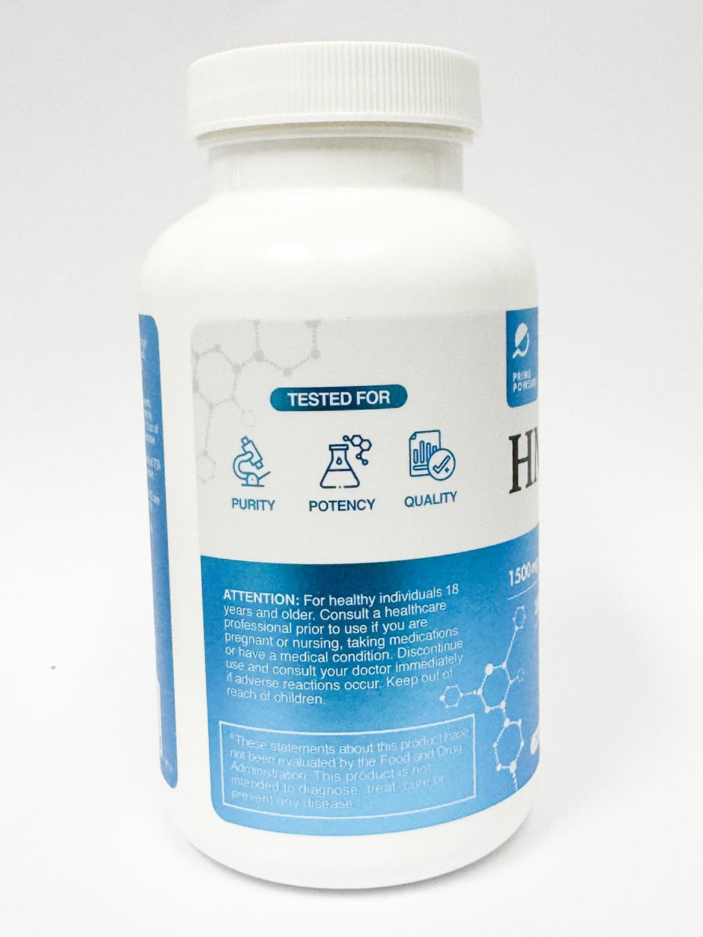 Prime Powders HMB + Vitamina D3, 1500mg HMB y 2000 UI D3 por dosis, 120 cápsulas