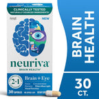 NEURIVA Brain + Eye, Suplemento para Memoria y Visión, 90 Cápsulas