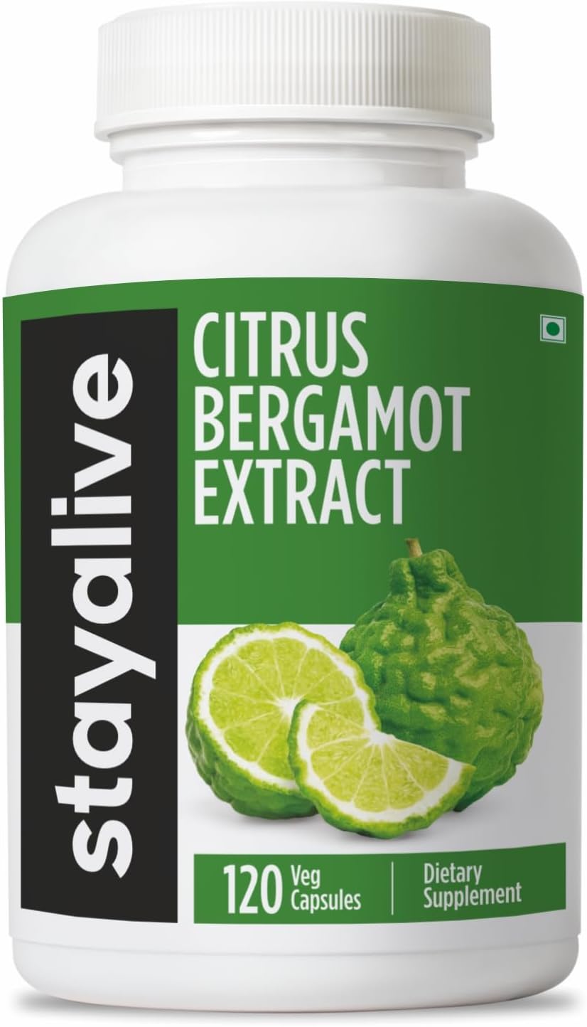 Cápsulas de Citrus Bergamot 1000mg - 30:1 Super Extracto con 50% Flavanones Polifenólicos - 120 Cápsulas para Mujeres y Hombres | No OGM, Sin Gluten