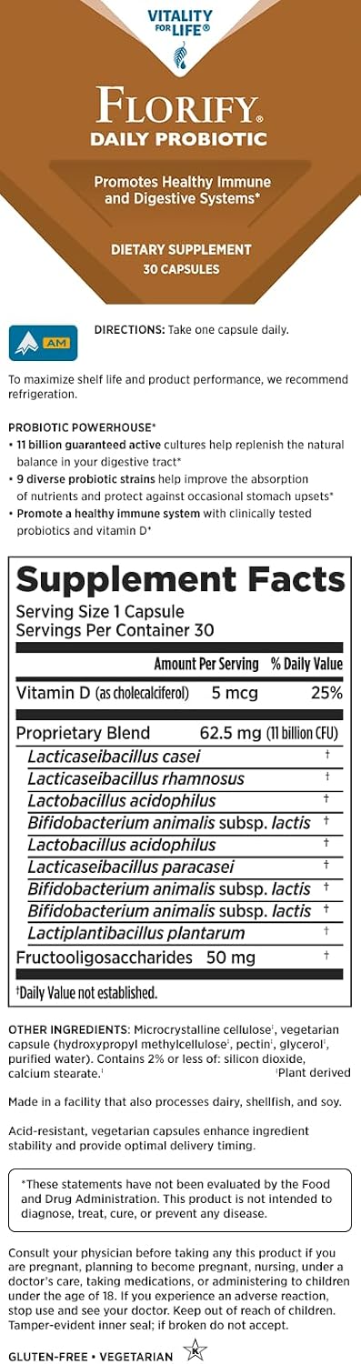 Melaleuca Florify Daily Probiotic - 30 Cápsulas