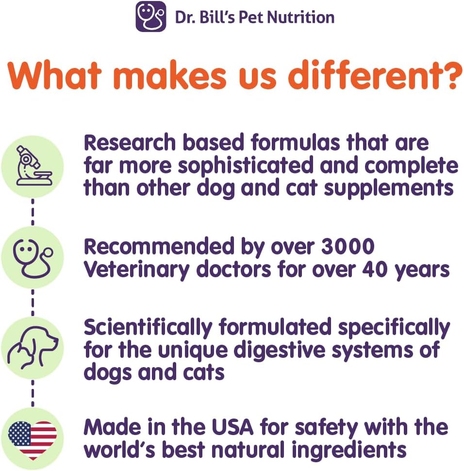 Dr. Bill’s Canine Ultimate Fitness & Health – Multivitamínico diario para perros para energía, longevidad y apoyo corporal total (680g)