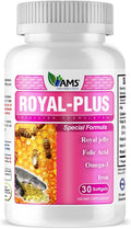 America Medic & Science Royal-Plus Vitaminas Prenatales con Jalea Real, Hierro, Omega-3 y Ácido Fólico - 30 Cápsulas Blandas