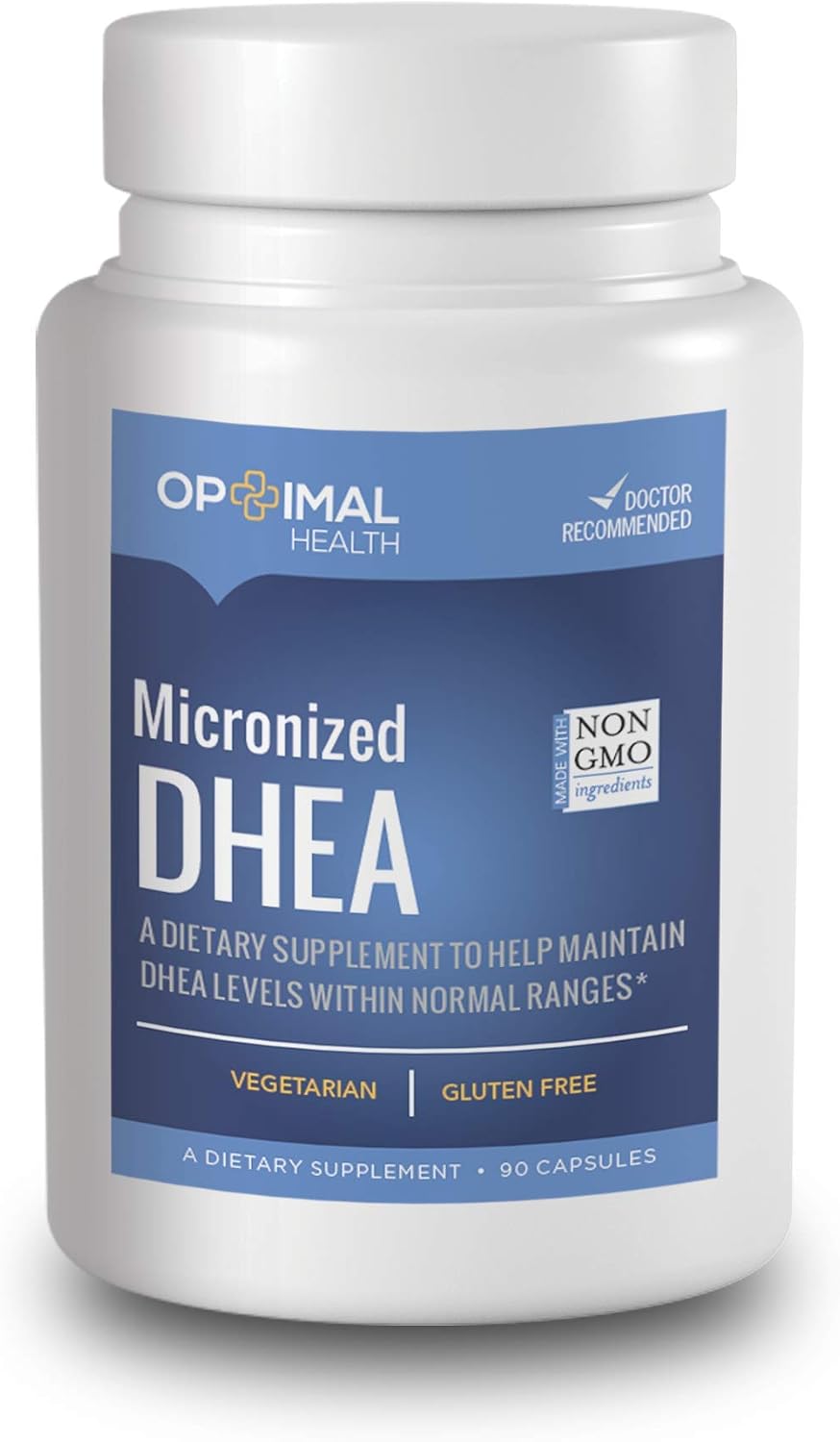 OPTIMALHEALTH DHEA 25 mg - Micronizado para Mayor Absorción | Apoyo al Equilibrio Hormonal y Bienestar
