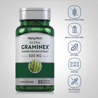 Piping Rock Extracto de polen de flor Graminex | 500 mg | 60 cápsulas | Suplemento para hombres y mujeres | Sin OMG, Sin gluten