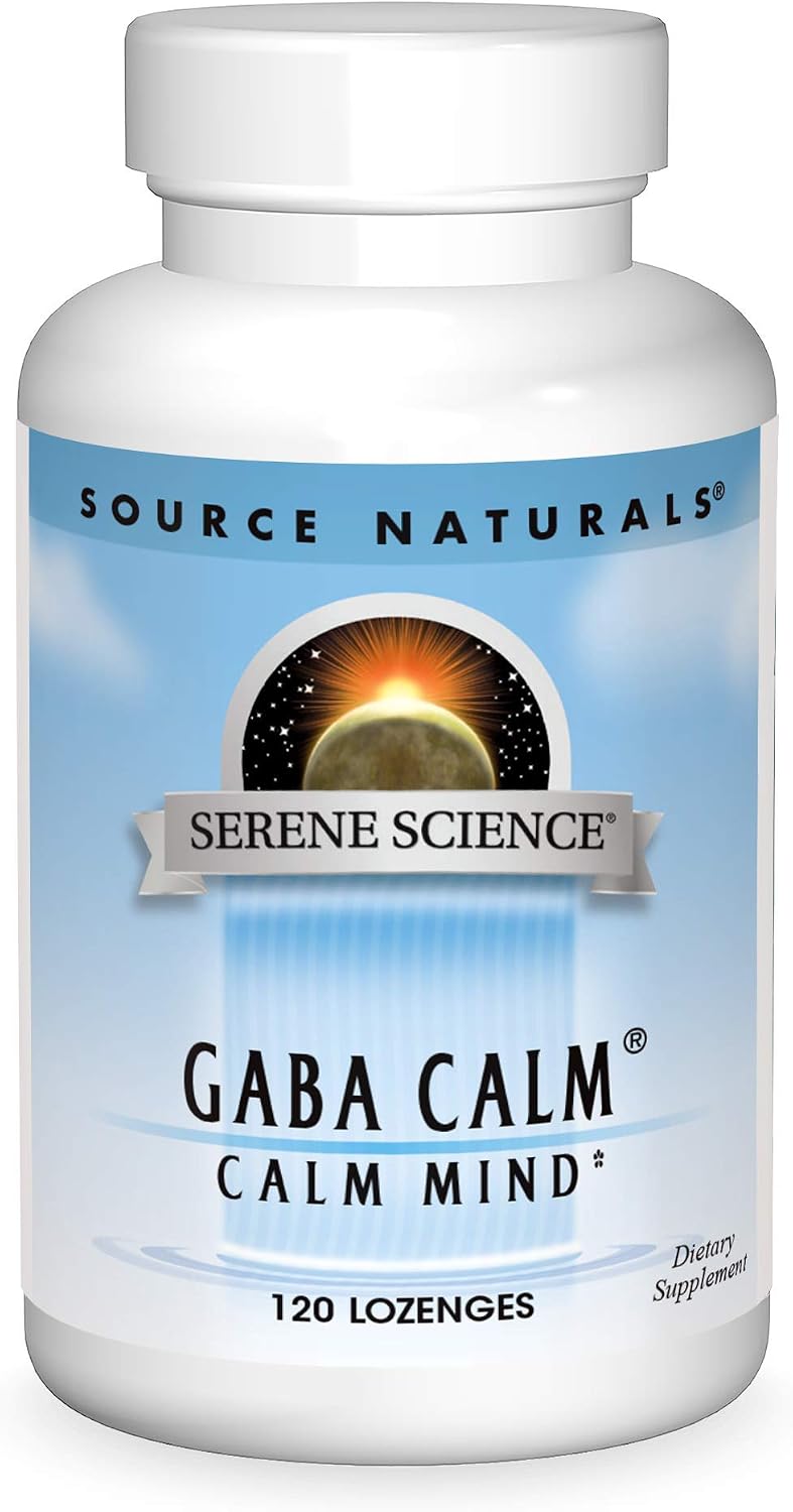 Source Naturals Serene Science GABA Calm – Pastillas de disolución rápida sabor menta – 120 unidades