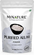 Mi Nature Alumbre en Polvo de Potasio (Fitkari/Phitkari) - 100% Natural para el Cuidado de la Piel, Acné, Control de Olores y Purificación de Agua - Mascarilla Facial para Refinar Poros - 100g