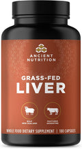 Ancient Nutrition - Suplemento de Órganos, Hígado de Res y Cordero, 180 Cápsulas