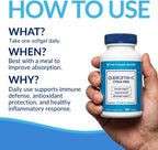 The Vitamin Shoppe Quercetina + C Sin Cítricos, 1400 mg de Vitamina C y 500 mg de Quercetina, 100 Cápsulas