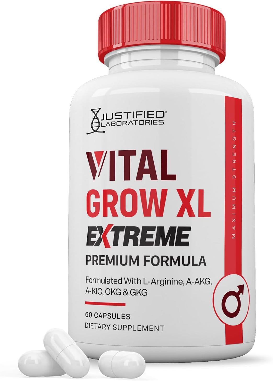 Vital Grow XL Extreme Cápsulas 1600mg Fórmula Premium para la Salud Masculina 60 Cápsulas