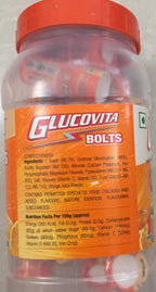 Glucovita Orange Bolts, Caramelos energéticos, 360g (Pack 20 tubos)