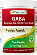 Best Naturals GABA (Gamma-Aminobutírico) Polvo Puro 1 Libra (454 g)