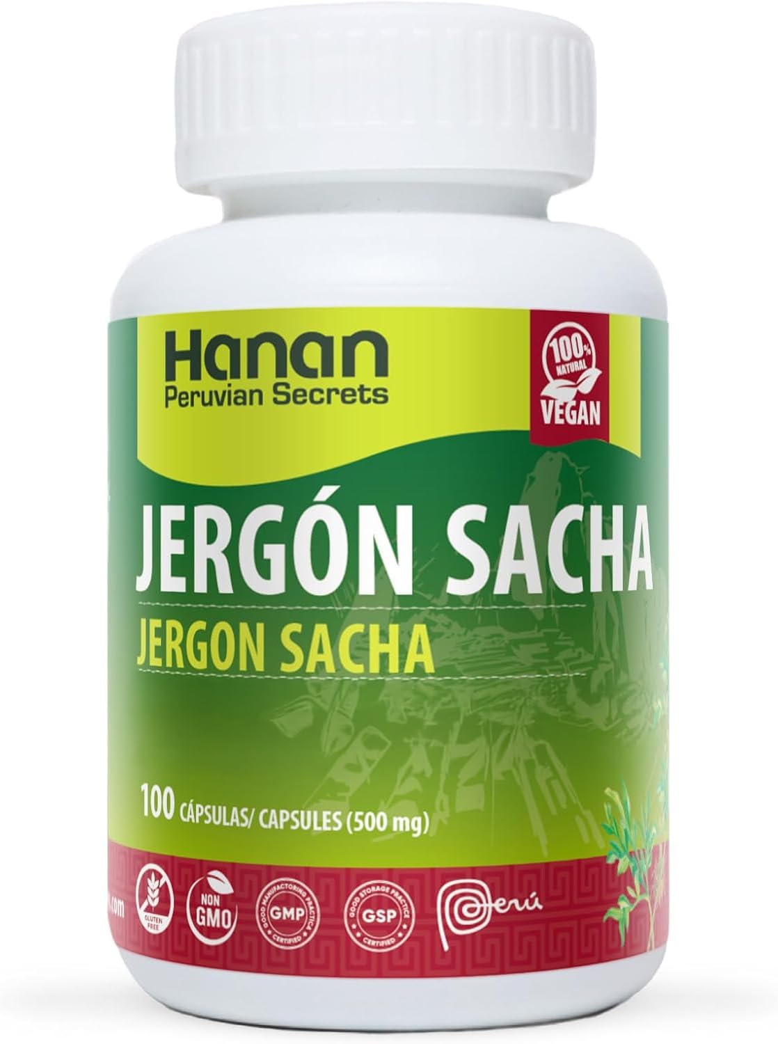 Hanan Jergon Sacha - 100 Cápsulas Veganas - Complemento Alimenticio (Pack de 3)