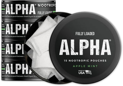 Fully Loaded Alpha Nootropic Pouches (Apple – Alpha GPC : Es una fuente de colina que puede contribuir al – Image 1