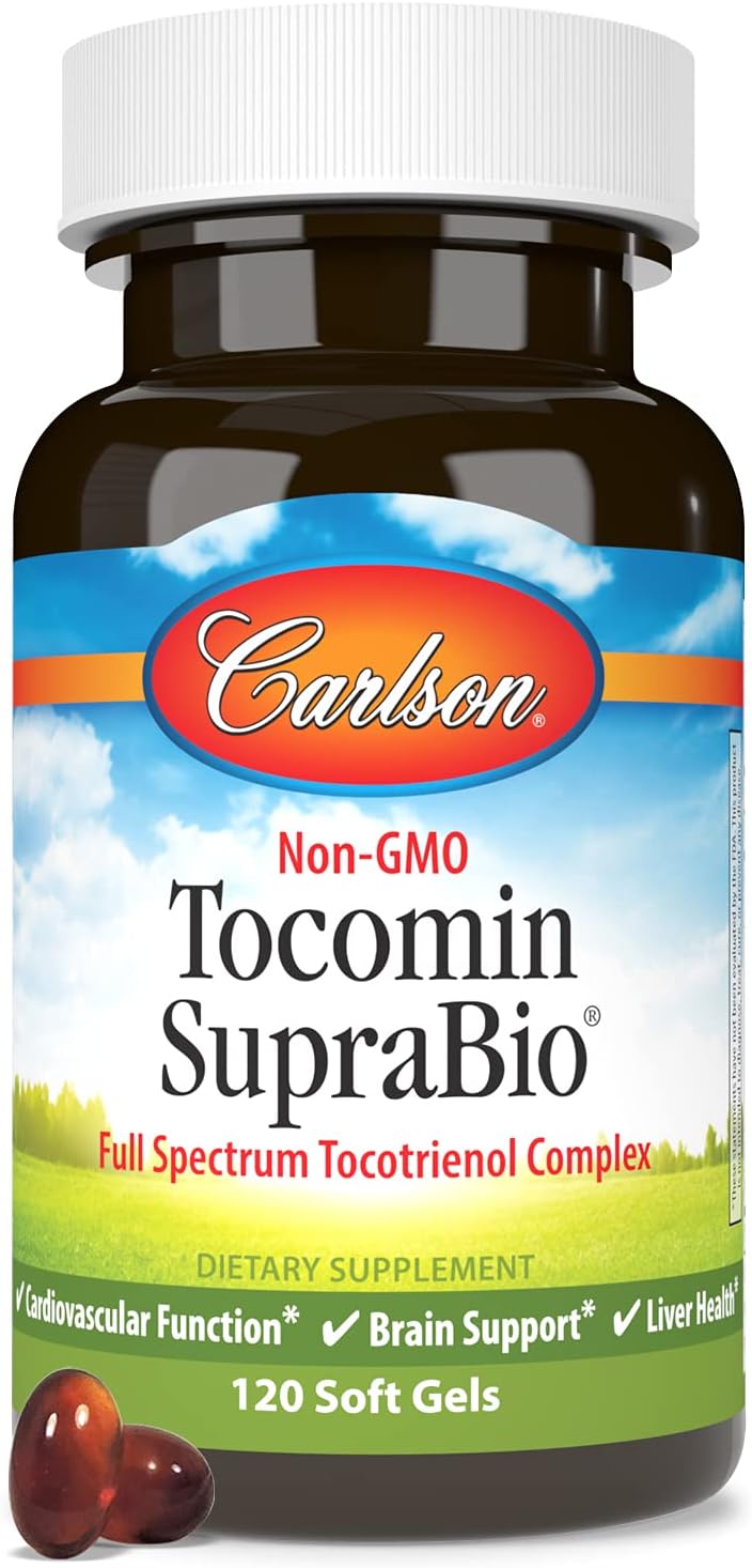 Carlson - Tocomin SupraBio, Broad Spectrum Tocotrienol Complex, Non-GMO, 120 Soft Gels
