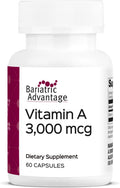 Bariatric Advantage Vitamina A 3.000 mcg - Mini Cápsulas Fácil de Digerir - Apoyo a la Salud Ocular* - 60 Cápsulas (Paquete de 2)
