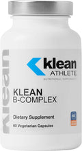 Klean Athlete Klean B-Complex | Complejo B para Energía y Rendimiento Deportivo | 60 Cápsulas Vegetales