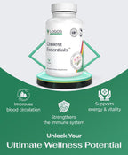 Logos Nutritionals Cholest Essentials - 60 Cápsulas | Complemento Vegano con Ajo, Niacina, Policosanol, Guggul, Esteroles Vegetales y Cayena