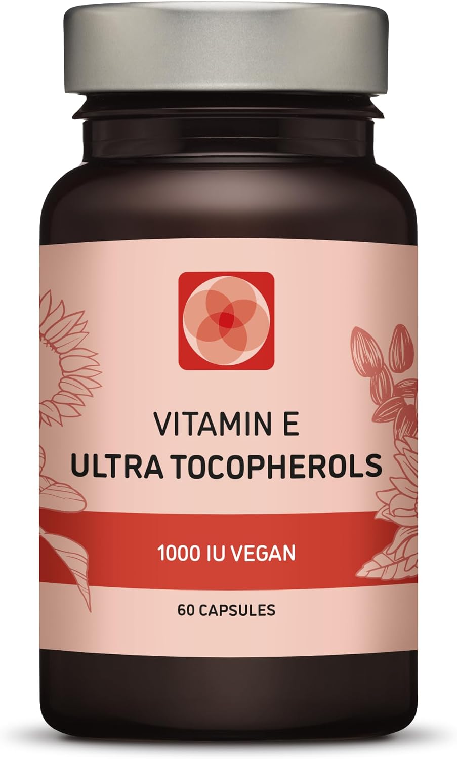Vitamina E 1000 UI Ultra Tocoferol 450mg con los 4 Tocoferoles – Alfa, Beta, Gamma, Delta – d-Alfa Natural (180 Cápsulas)