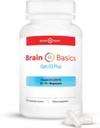 Brain Basic Opti D3 Plus - Vitamina D3 5000 UI con K1, K2 y Magnesio - Apoyo para Huesos, Músculos e Inmunidad