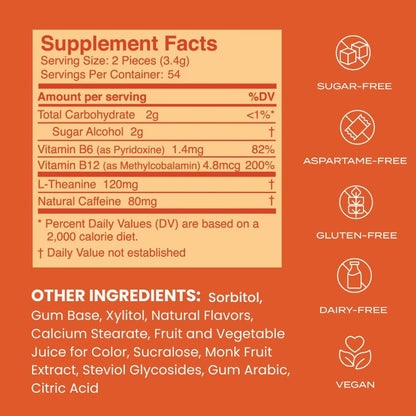 NeuroGum Energy & Focus, Canela, 12 Paquetes, 9 Piezas Cada Uno – Image 7