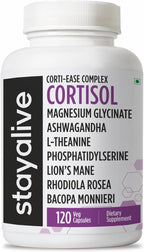 STAY ALIVE Suplemento Gestor de Cortisol 15-en-1, 120 Cápsulas Veganas