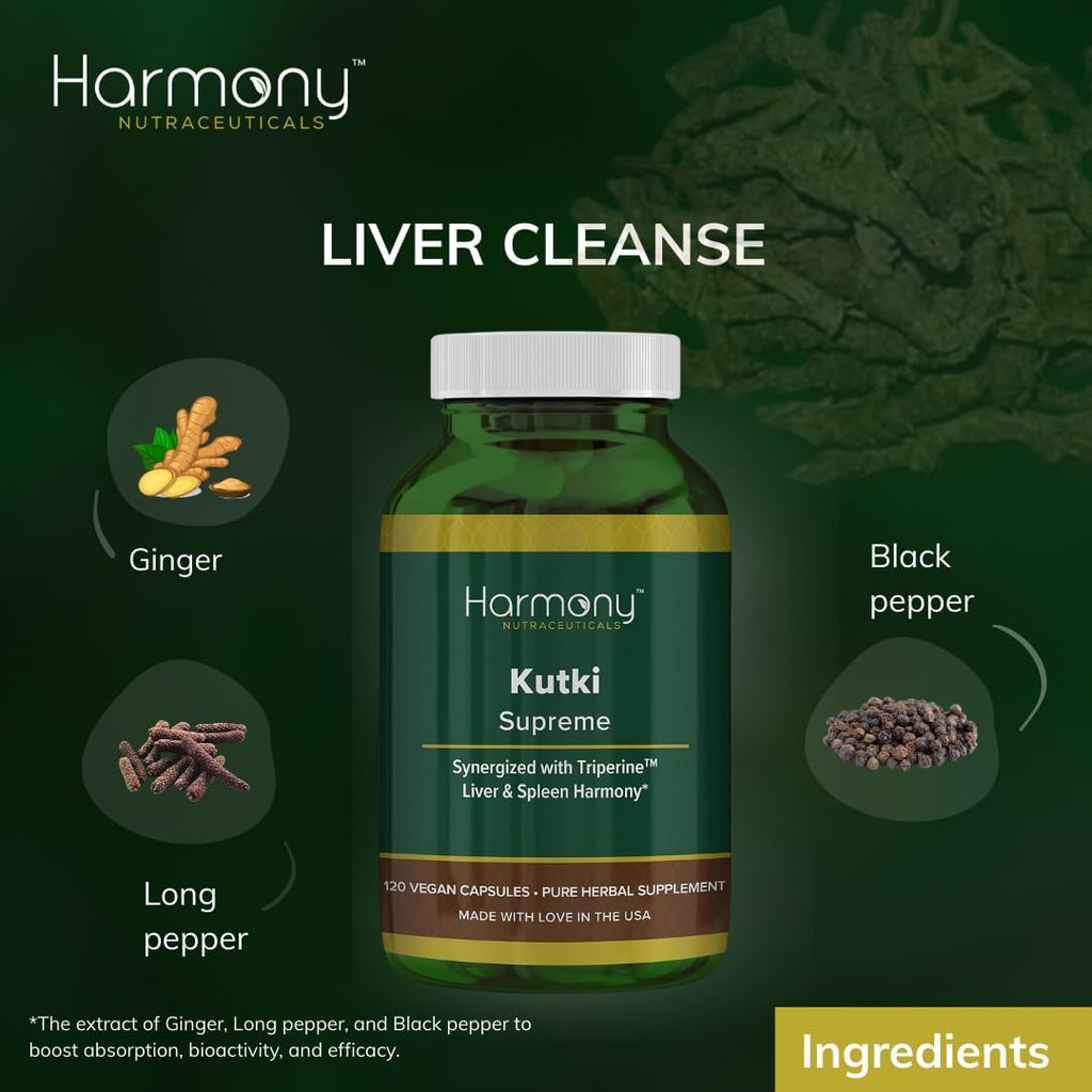 Kutki Supreme - Complemento Alimenticio Ayurvédico para Piel, Sistema Inmunitario y Respiratorio - 120 Cápsulas Orgánicas Veganas