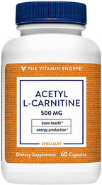 The Vitamin Shoppe Acetil-L-Carnitina 500mg – Carnipure™ – 60 Cápsulas