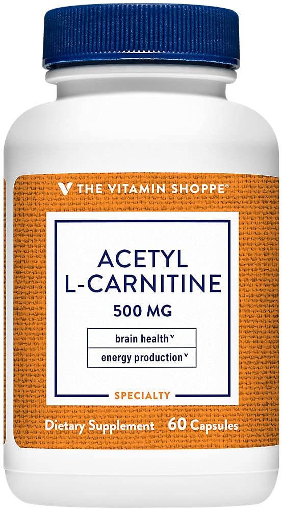 The Vitamin Shoppe Acetil-L-Carnitina 500mg – Carnipure™ – 60 Cápsulas