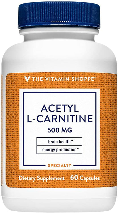 The Vitamin Shoppe Acetil-L-Carnitina 500mg – Metabolismo energético: La L-carnitina desempeña un papel clave en – Image 1