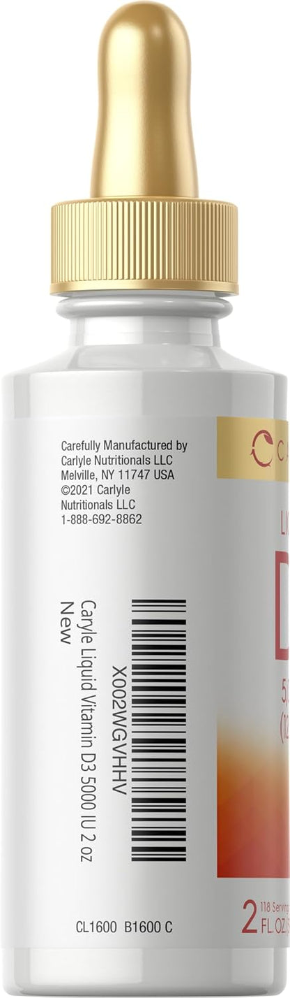 Carlyle Vitamina D3 Gotas Líquidas 5000 UI (125 mcg) - 60 ml – Image 3
