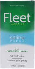 Fleet Enema Salino Laxante con Punta Gentle Glide, 2 Botellas de 133 ml (Pack de 3)