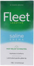 Fleet Enema Salino Laxante con Punta Gentle Glide, 2 Botellas de 133 ml (Pack de 3)