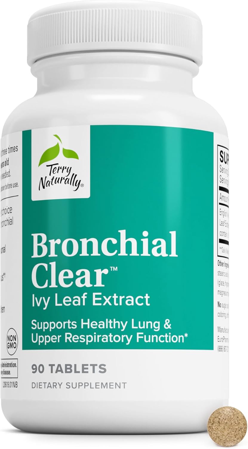 Terry Naturally Bronchial Clear Extracto de Hoja de Hiedra 90 Comprimidos